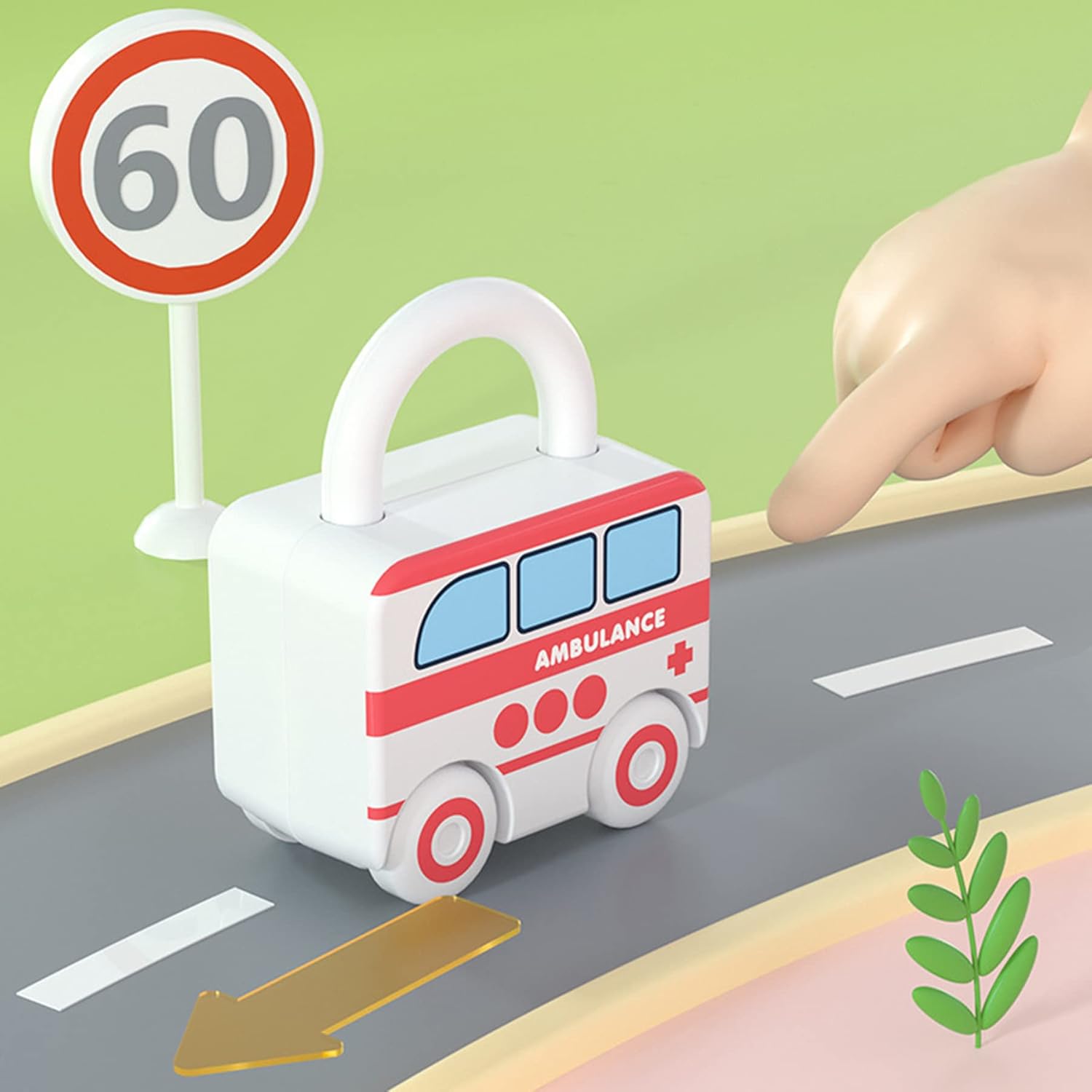 Fidtoy Unlock Train Team – Locomotive Multiple Wagons avec Cadenas pour Enfants