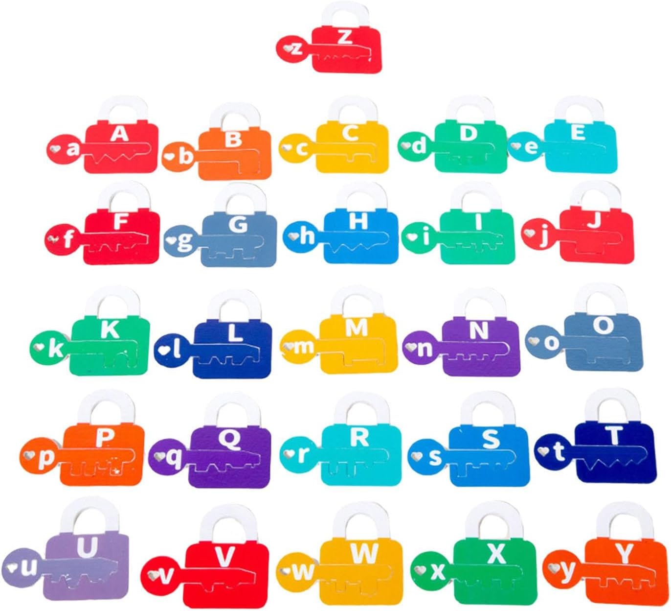 Wazsnhm Jouets d'apprentissage de verrouillage de l'alphabet et de l'arithmétique - Tri cognition pour les étudiants de voyage âgés de 3, 4, 5 ans, alphabet