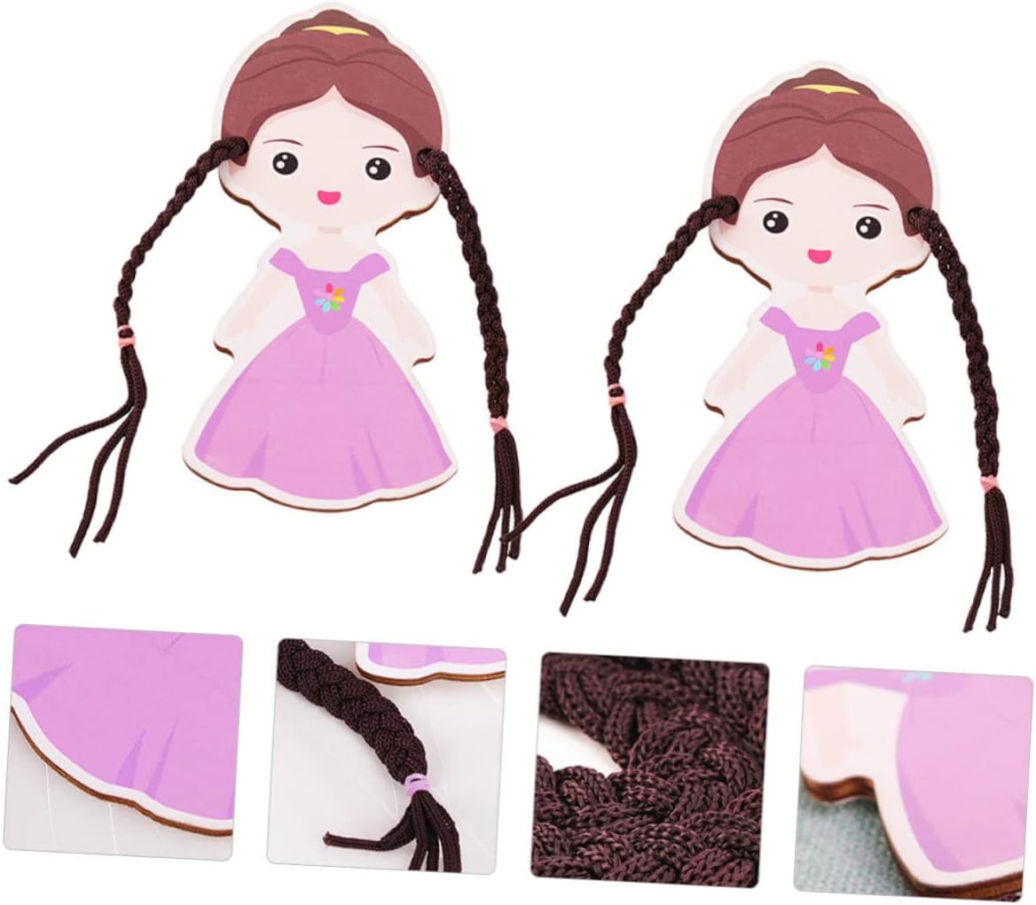 BESPORTBLE 2 Piezas Juguetes De Trenza De Madera para Juguetes Trenzados Mano Años Primera Infancia