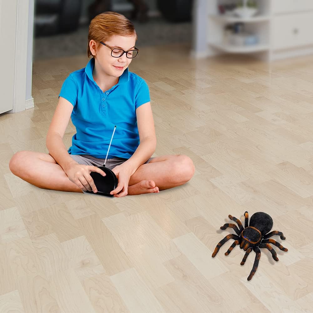 Fidtoy Jouet Araignée Tarentule Télécommandée – Araignée réaliste qui bouge pour enfants de 8 ans et plus