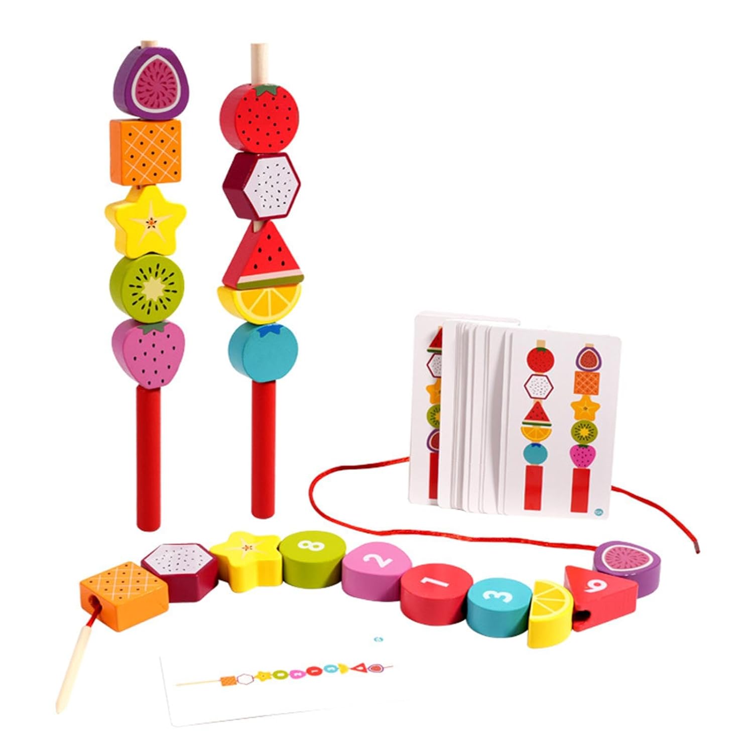 Beads Sequencing Toy Hand Eye Coordination Educational Fine Motor Skills Toy|Mathematics|Toys & Hobbies