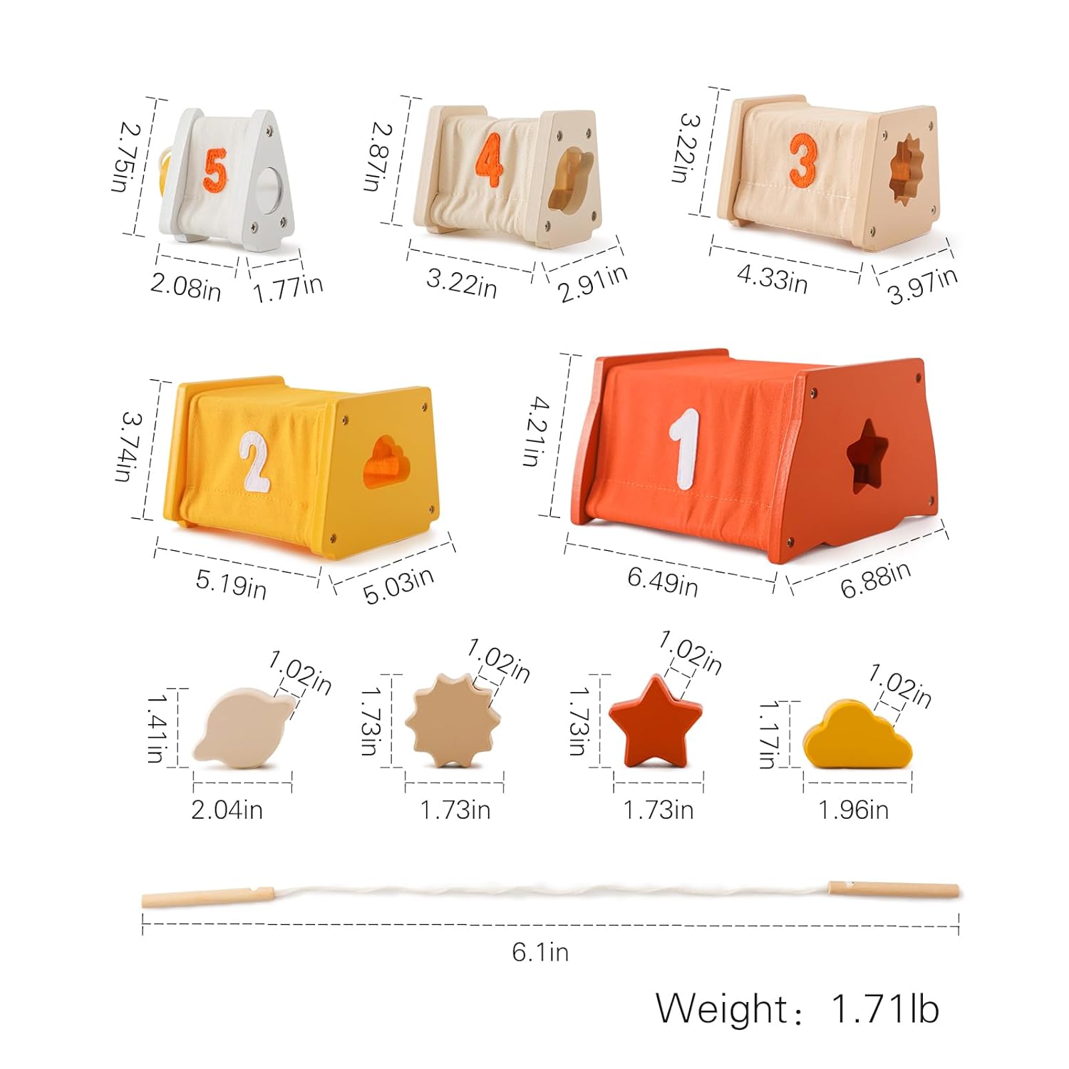 OESSUF Stacking Toy, Nesting Box Montessori Toys