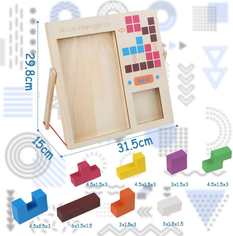 Bloques de madera para rompecabezas Tetris - 622