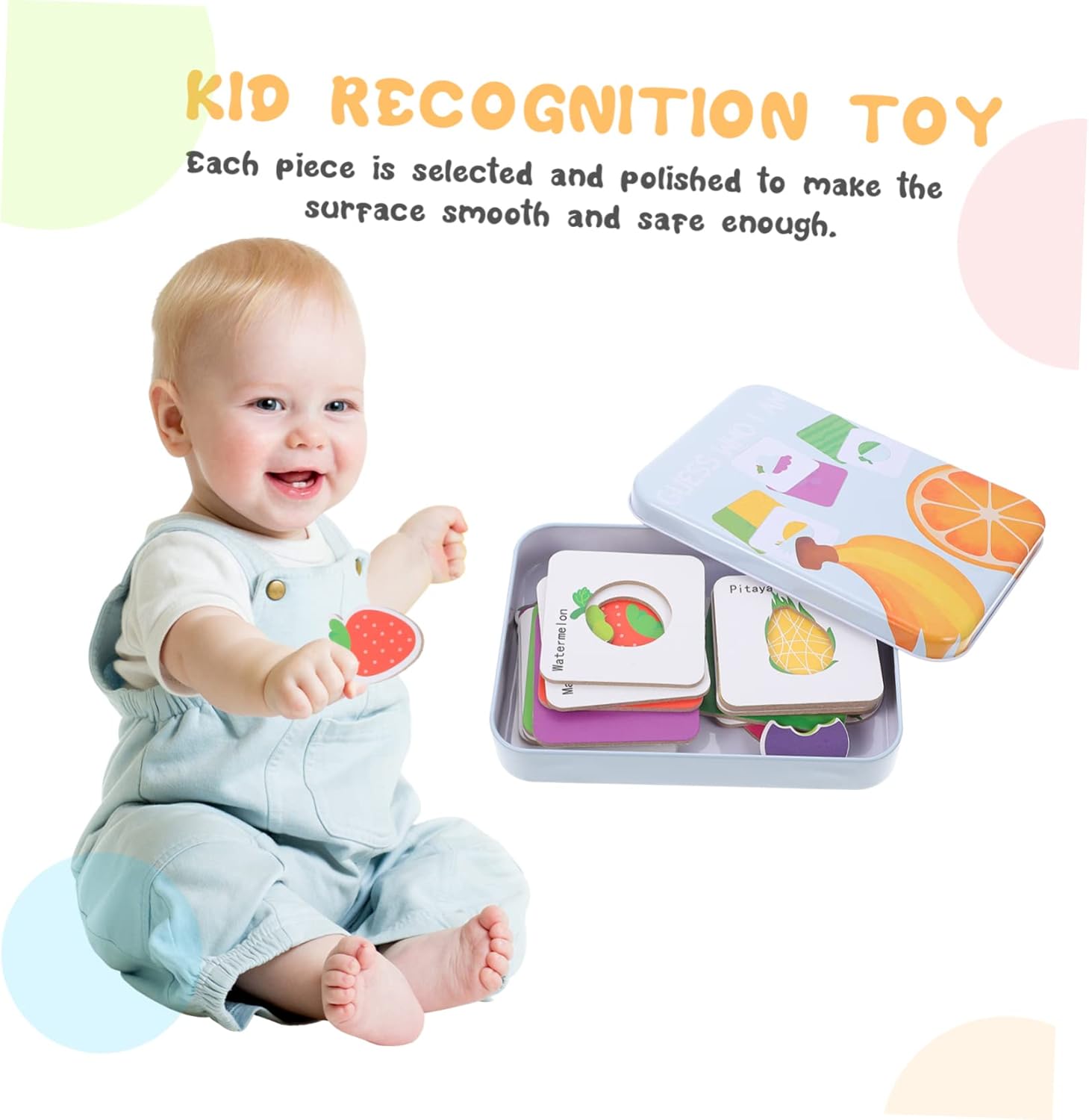 CIYODO 1 Game Puzzle Cognitive Word Animal Matching Puzzle Game Letter Learning Game Learning Cards Parent-child Tin Box Wooden Game Set