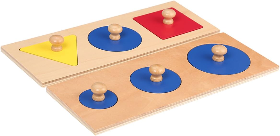 LEADER JOY Montessori Materials Geometric Insets Puzzles Toddler Preschool Toys