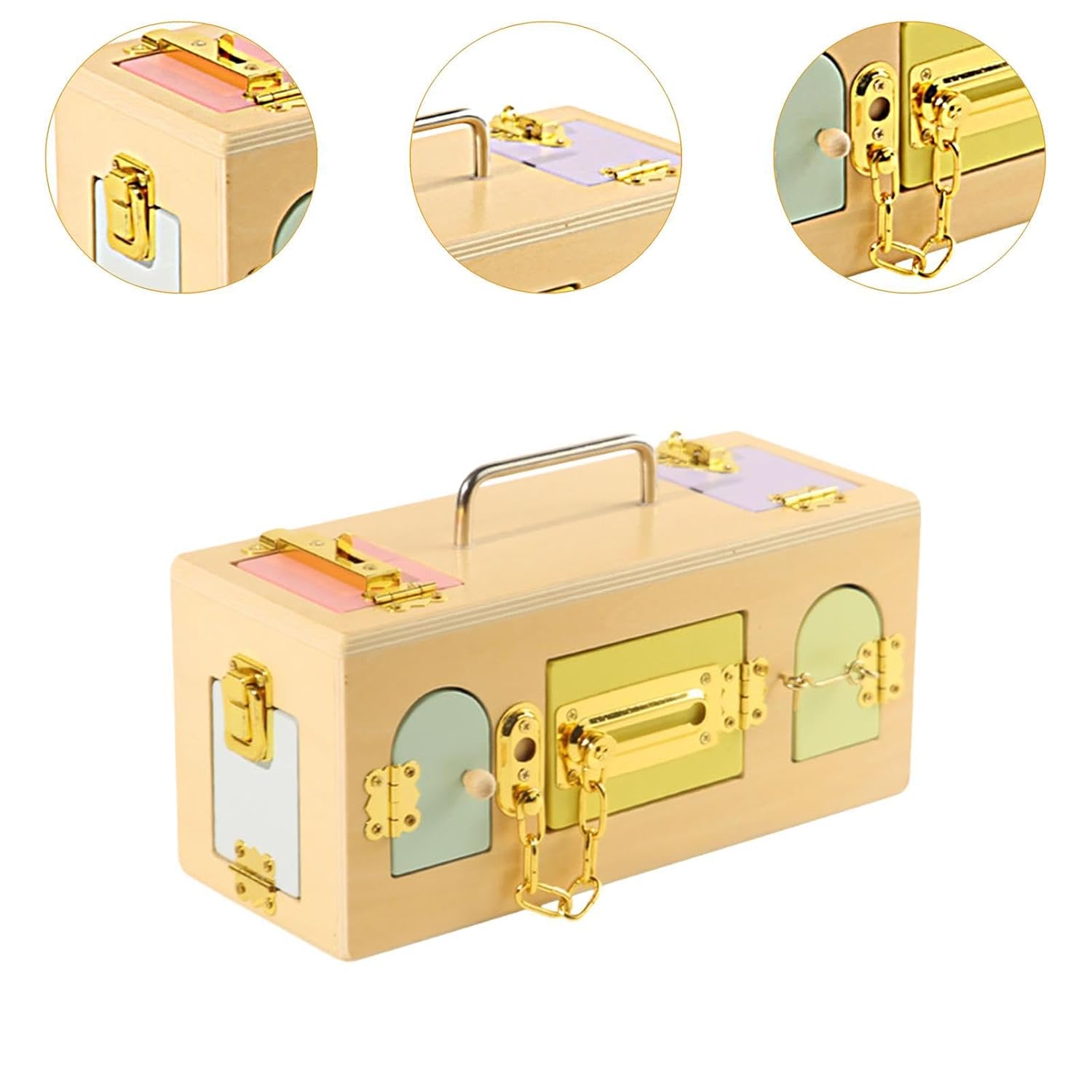 TREDYNEST Montessori Lock Box Toy Sensory Toy Interactive Activity Board for Kids Baby | Educational Toys | STEM Toys | Learning Toys