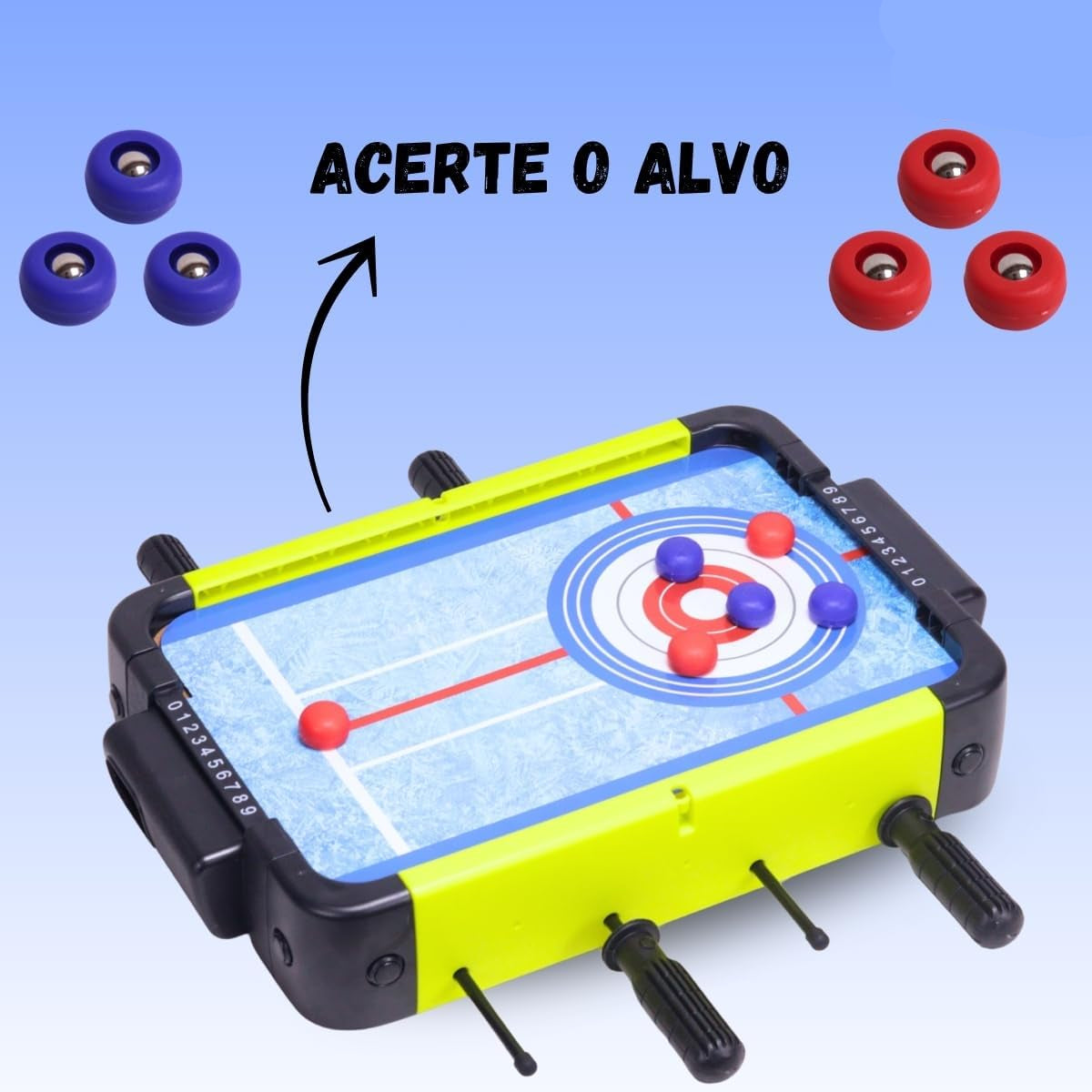 Set de juego de mesa deportivo 3 en 1 de fútbol, curling y baloncesto - 603