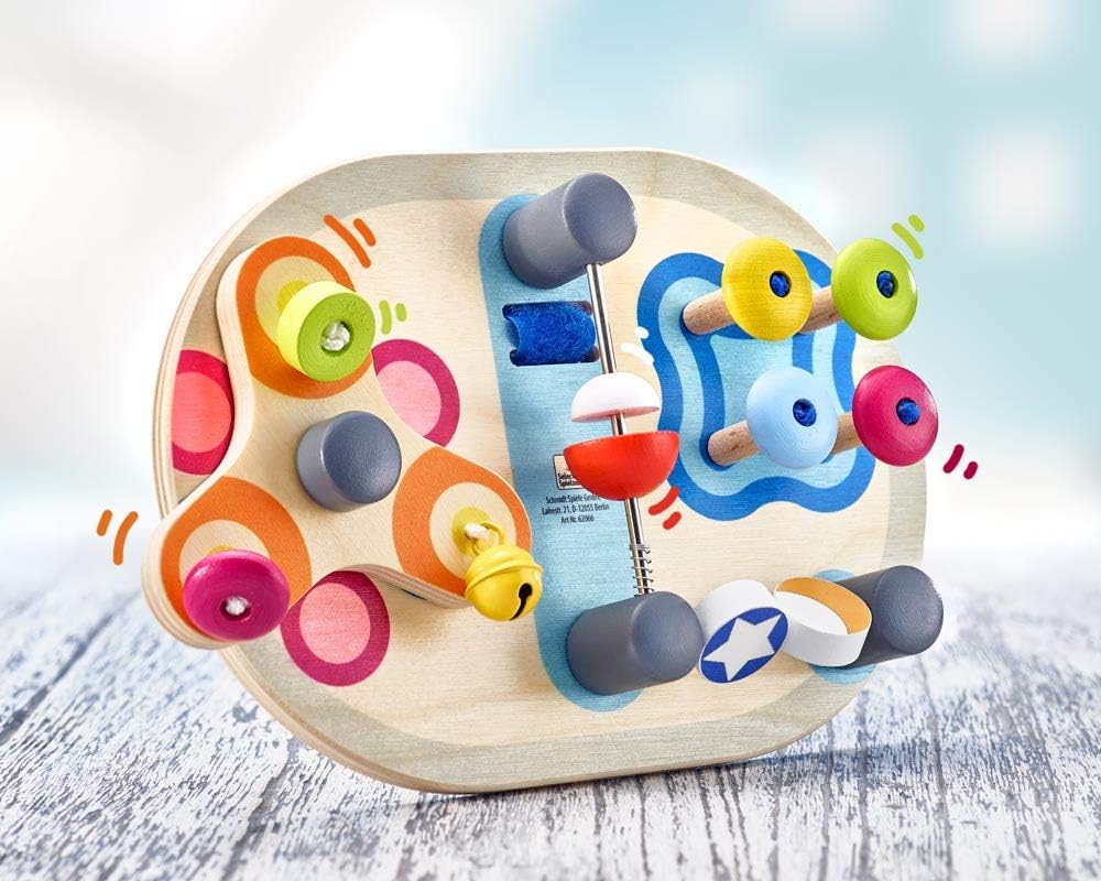 Selecta 62064 Spintivity, Wooden Motor Skills Board, 20 cm, Spinitivity