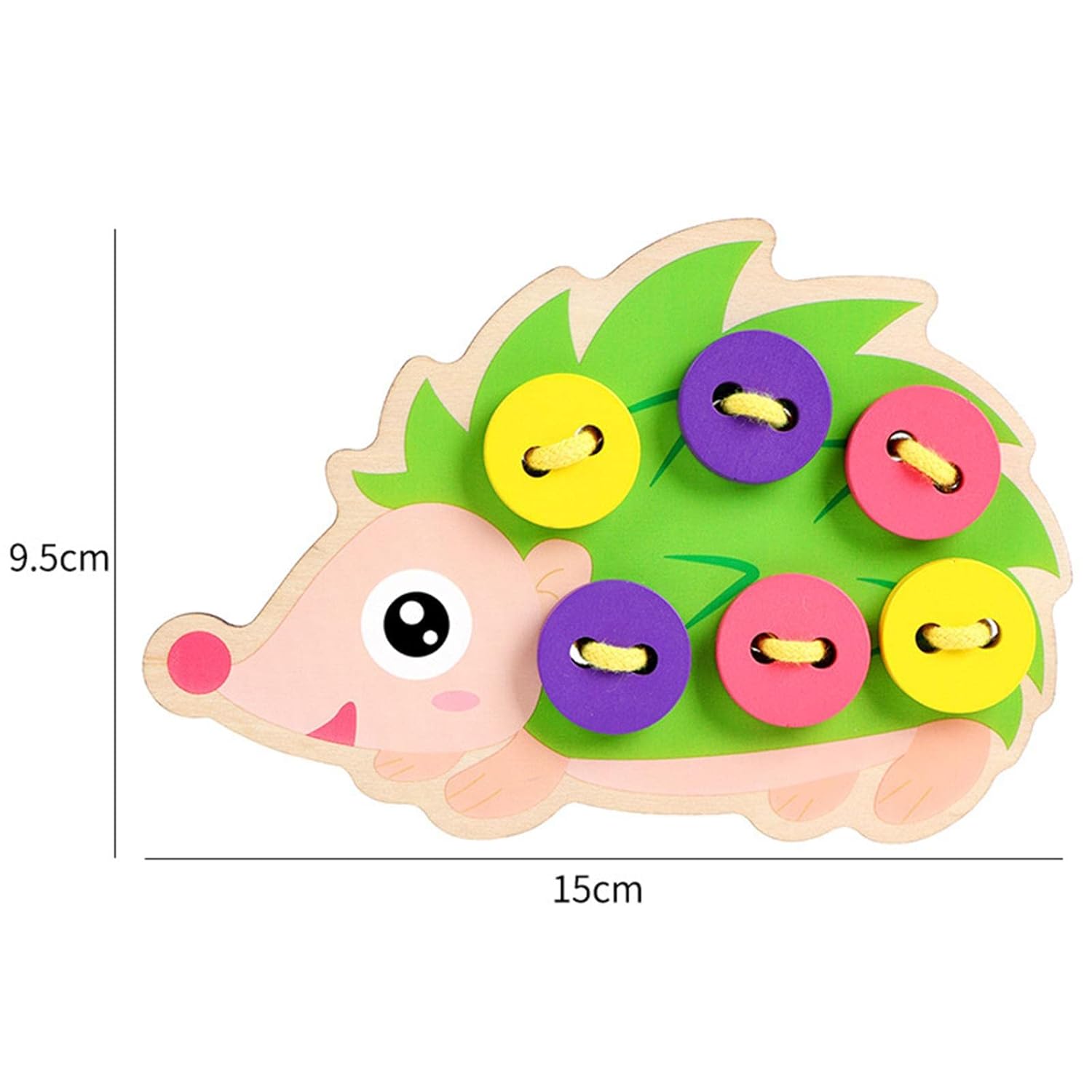 LOOM TREE® 2xJouets en bois à lacer pour bébés Boutons à coudre Aides Montessori pour enfants