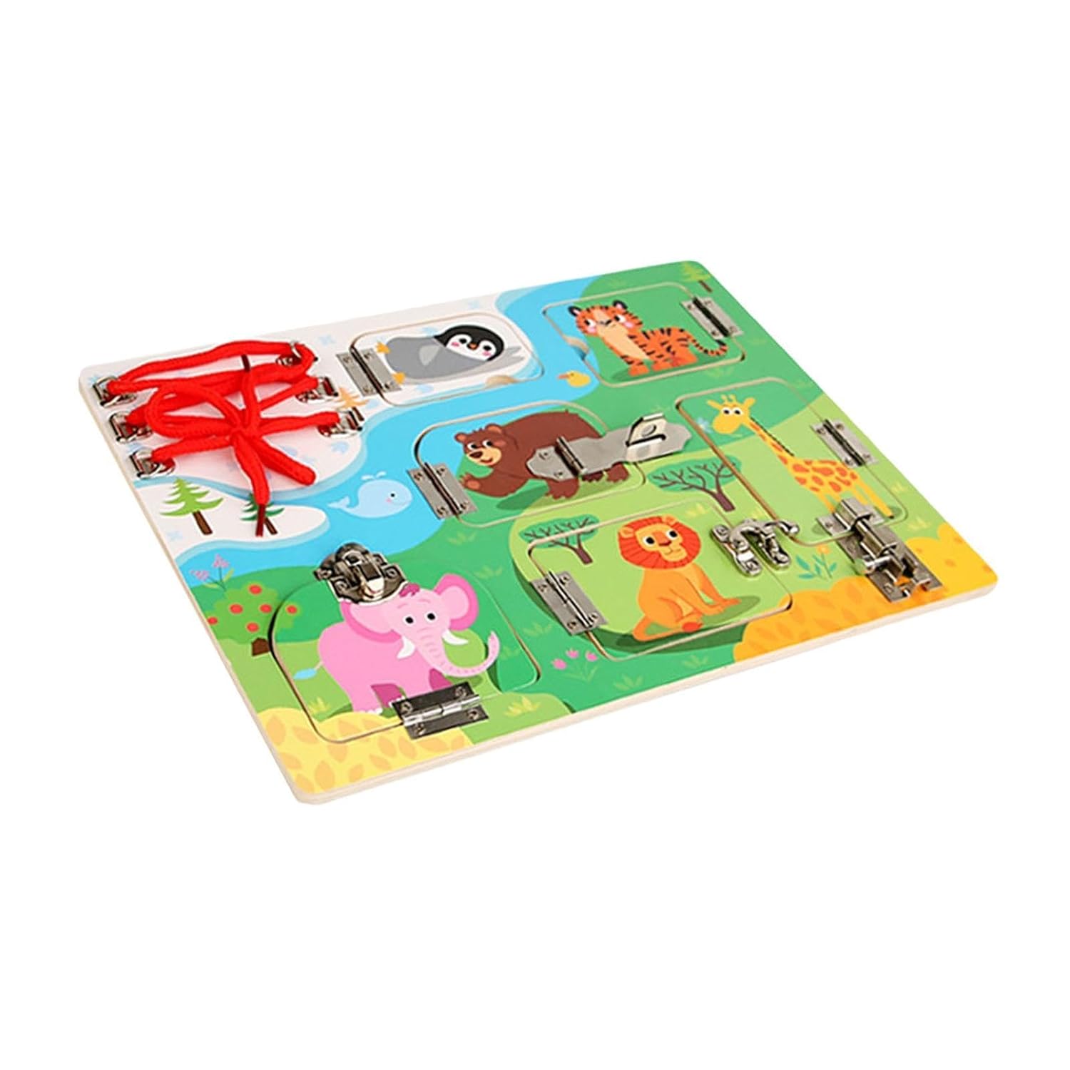 ATORSE™ Wood Busy Board Self Ability Educational Learning for Kids 2 3 4 5 Years Old Animal|Toys & Hobbies | Educational | Other Educational Toys