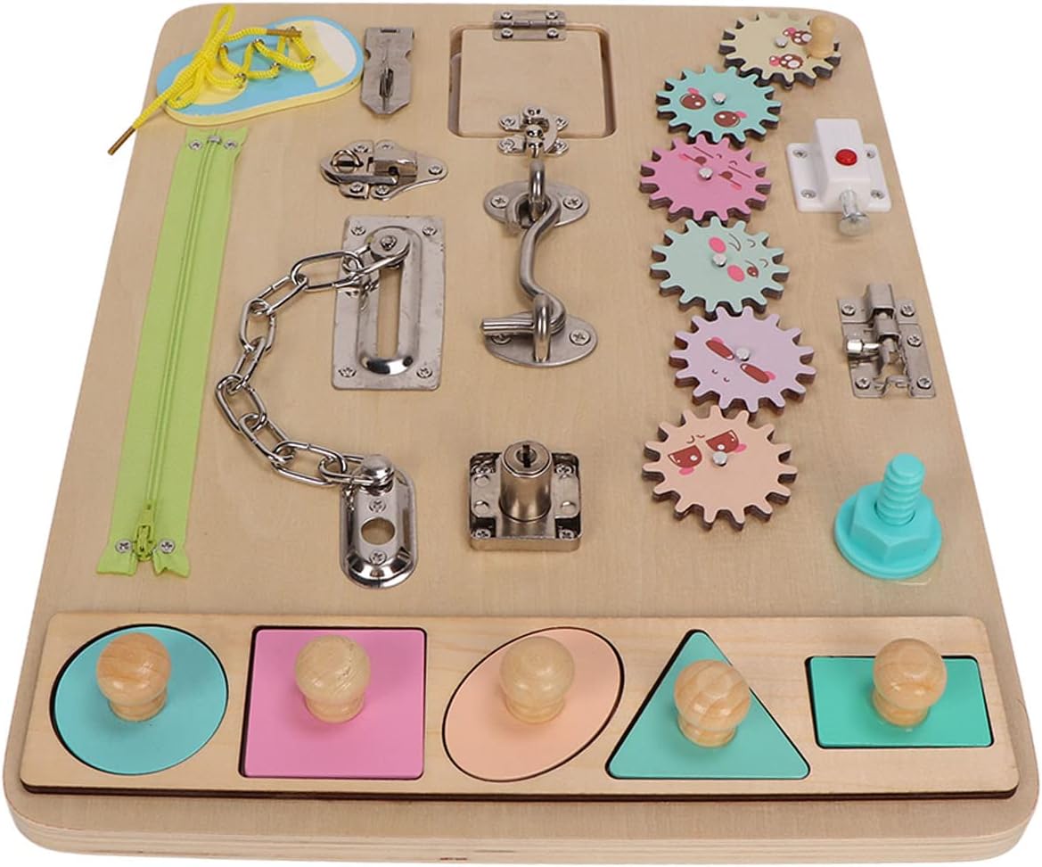 Dementia Fidget Board Toy, Relax Latches Locks Sensory Board Toy for Alzheimer Disease
