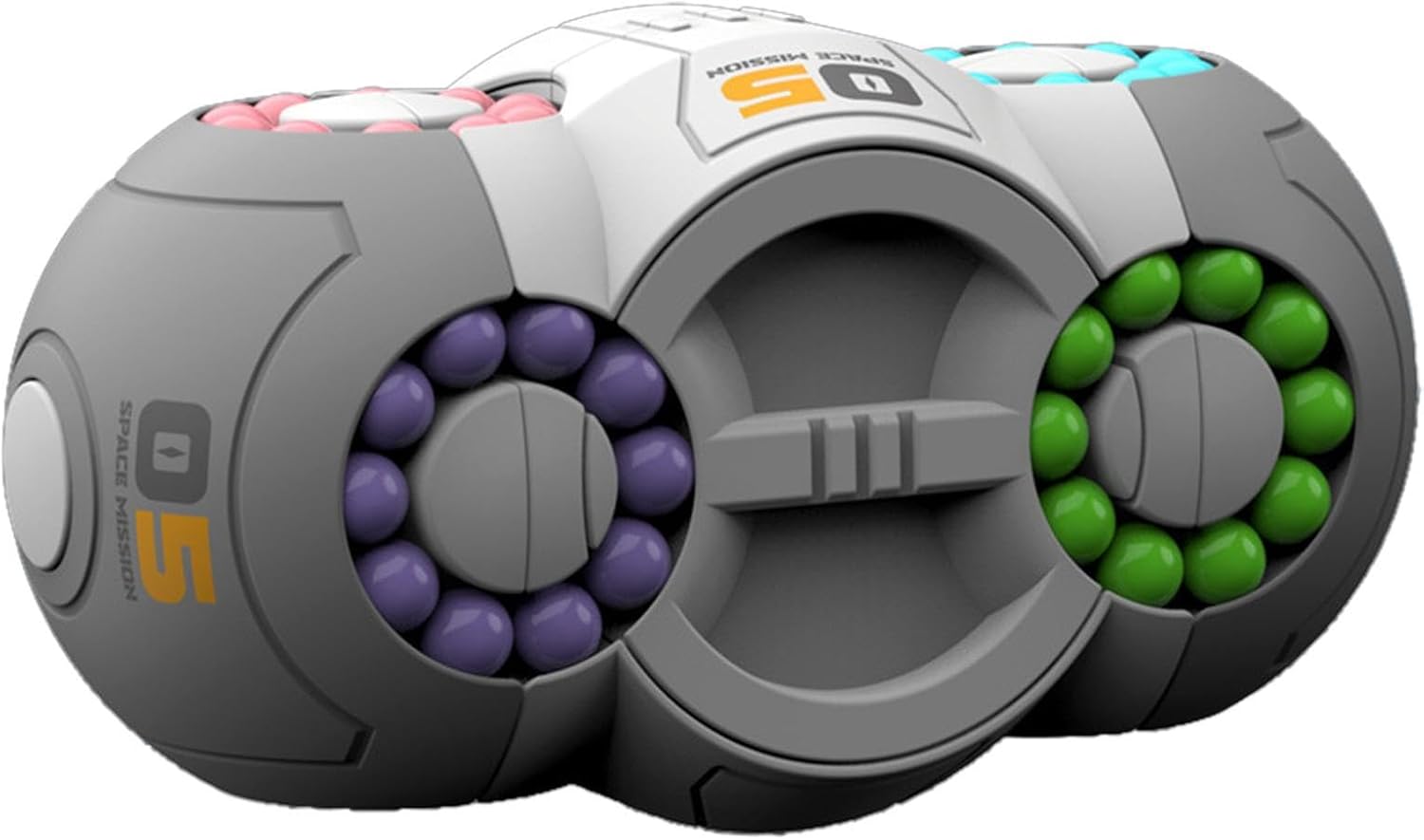 Fidtoy UFO Magic Bean 8 Sided Rotation Fidget Challenge Toy for Kids & Adults | Plastic 360° Rotating Puzzle Spinner, Color Bead Pattern Game, Hand-Eye Coordination & Finger Dexterity Toy Age 5+