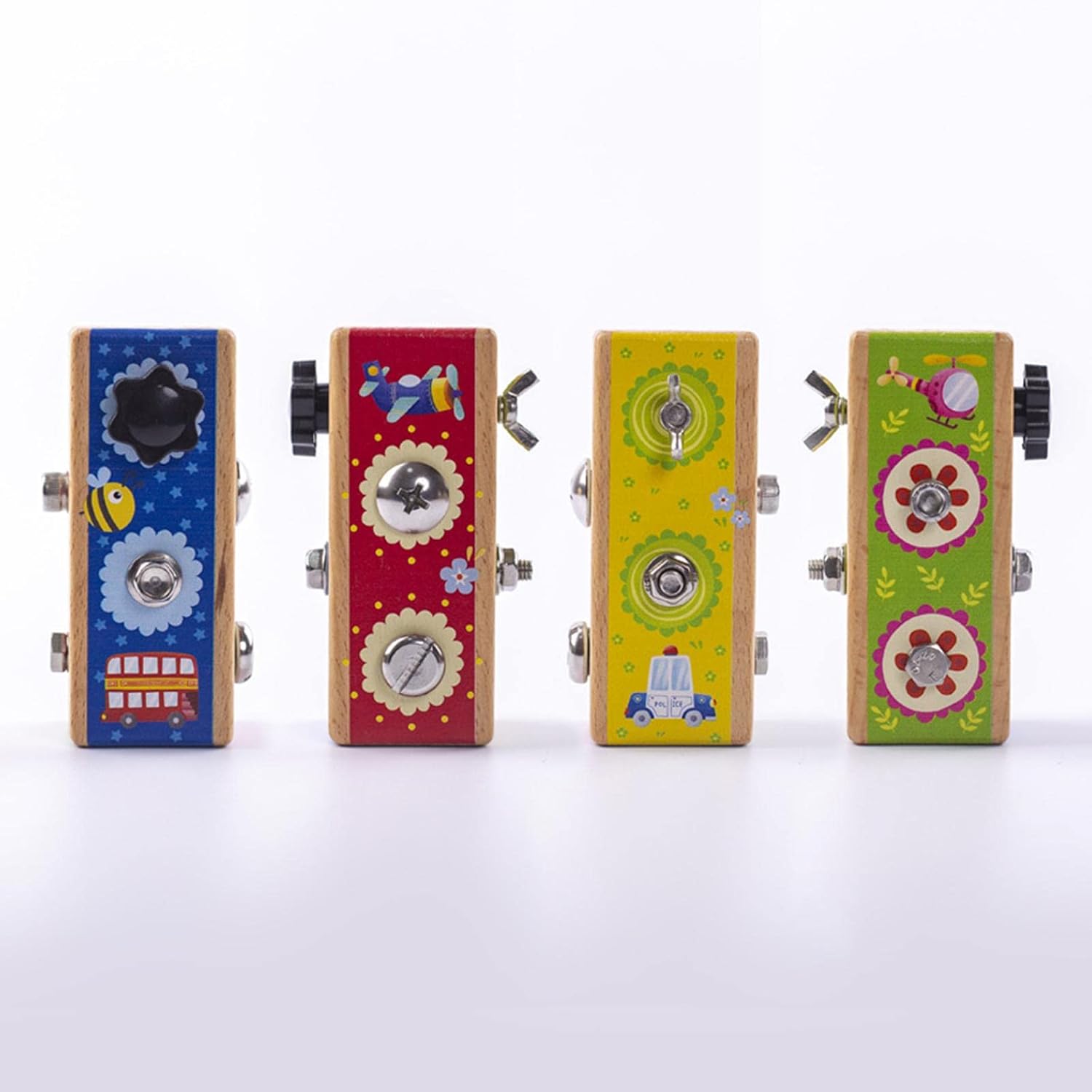 ATORSE Montessori Wooden Screw Driver Busy Board Motor Skill Early Development Toys