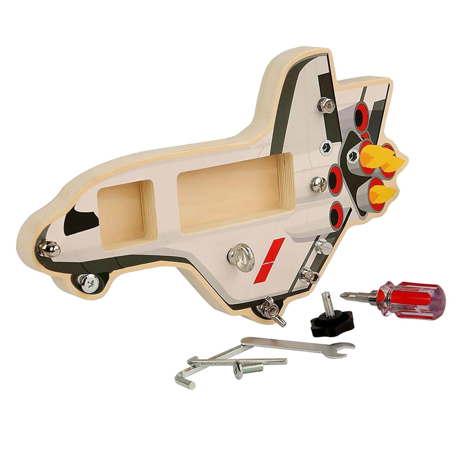 UJEAVETTE Spaceship Stem Toys Basic Skills Screw Driver Activities Tools for Girls Boys