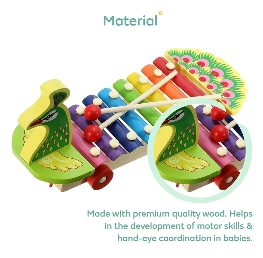 Fidtoy Peacock Shaped Xylophone Toy – Musical Toy for Kids 3+