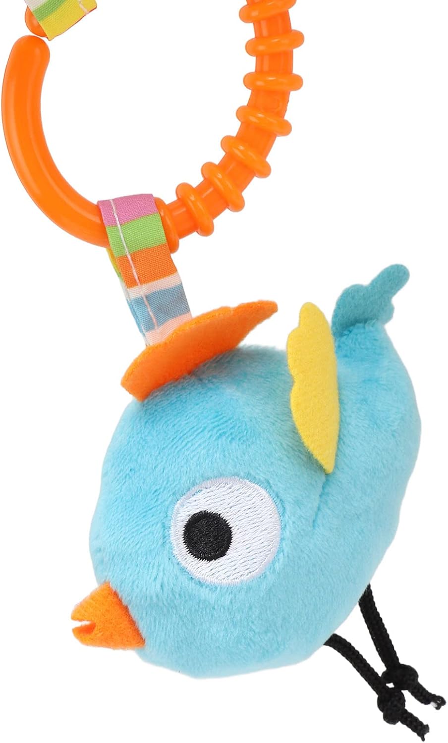 Fidtoy Baby Stroller Hanging Toy Plush Animal Sensory Rattle for Car Seat Crib and Infant Travel Play