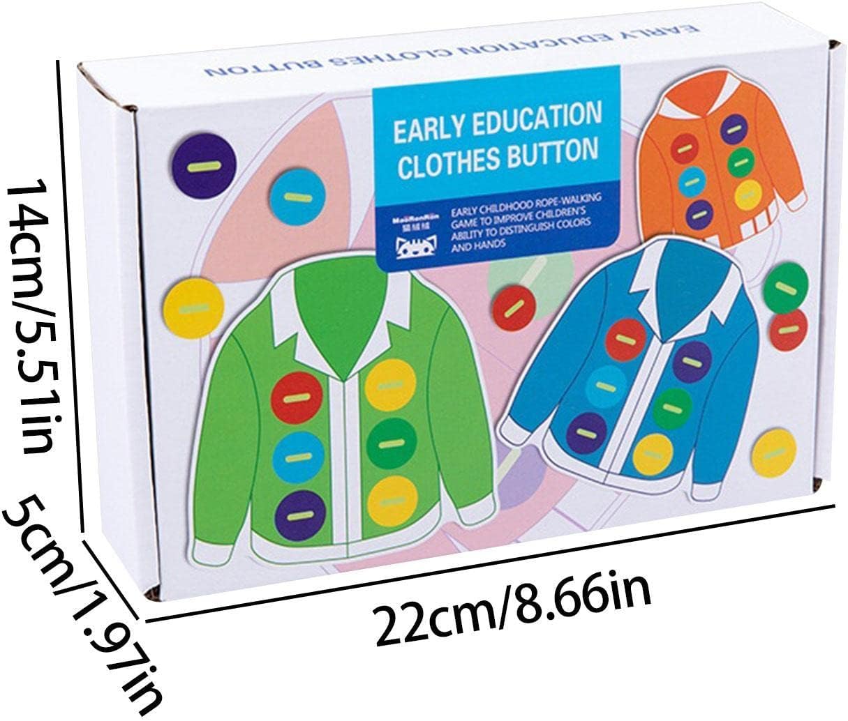 2 Clothes Lacing Toys,Wooden Clothes Lacing Toys for Kids | Fine Motor Skills Toys for Kids, Sewing Button Lacing Card Game for Experiencing Real Feeling of Sewing Buttons Shuying