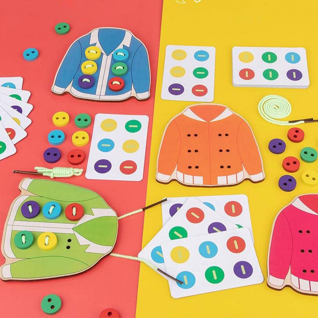 FytStycale Sewing Button Threading Activity for Children