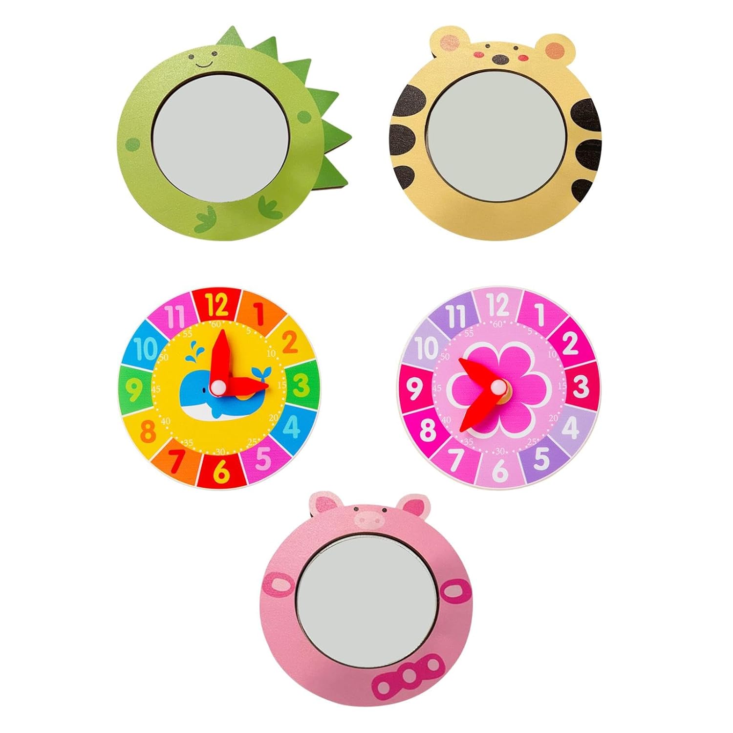 UJEAVETTE Sensory Board Toy Parts Early Education Toys for Cognition Games Unisex Mirror Pink