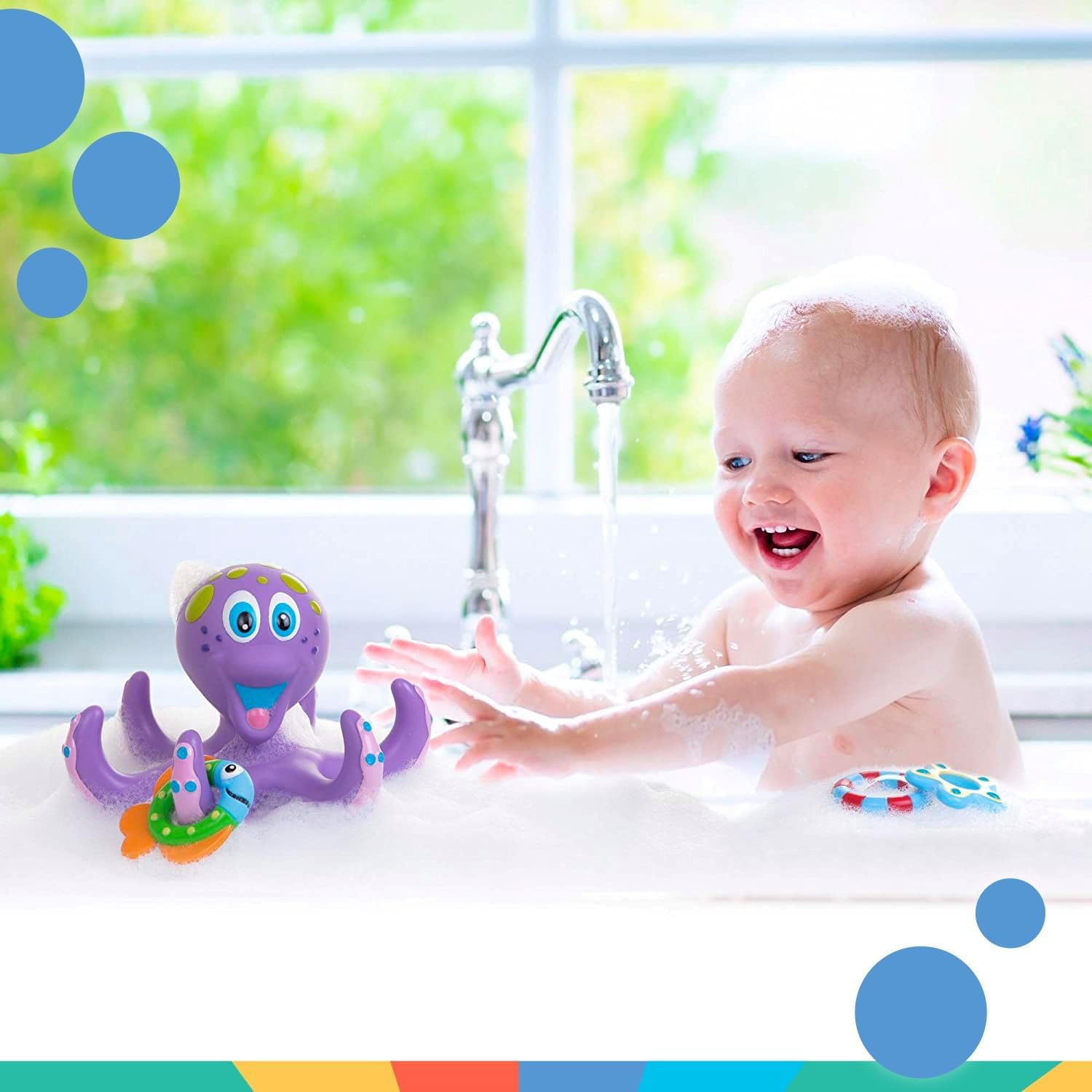 Lot de jouets de bain pieuvre Fidtoy pour tout-petits
