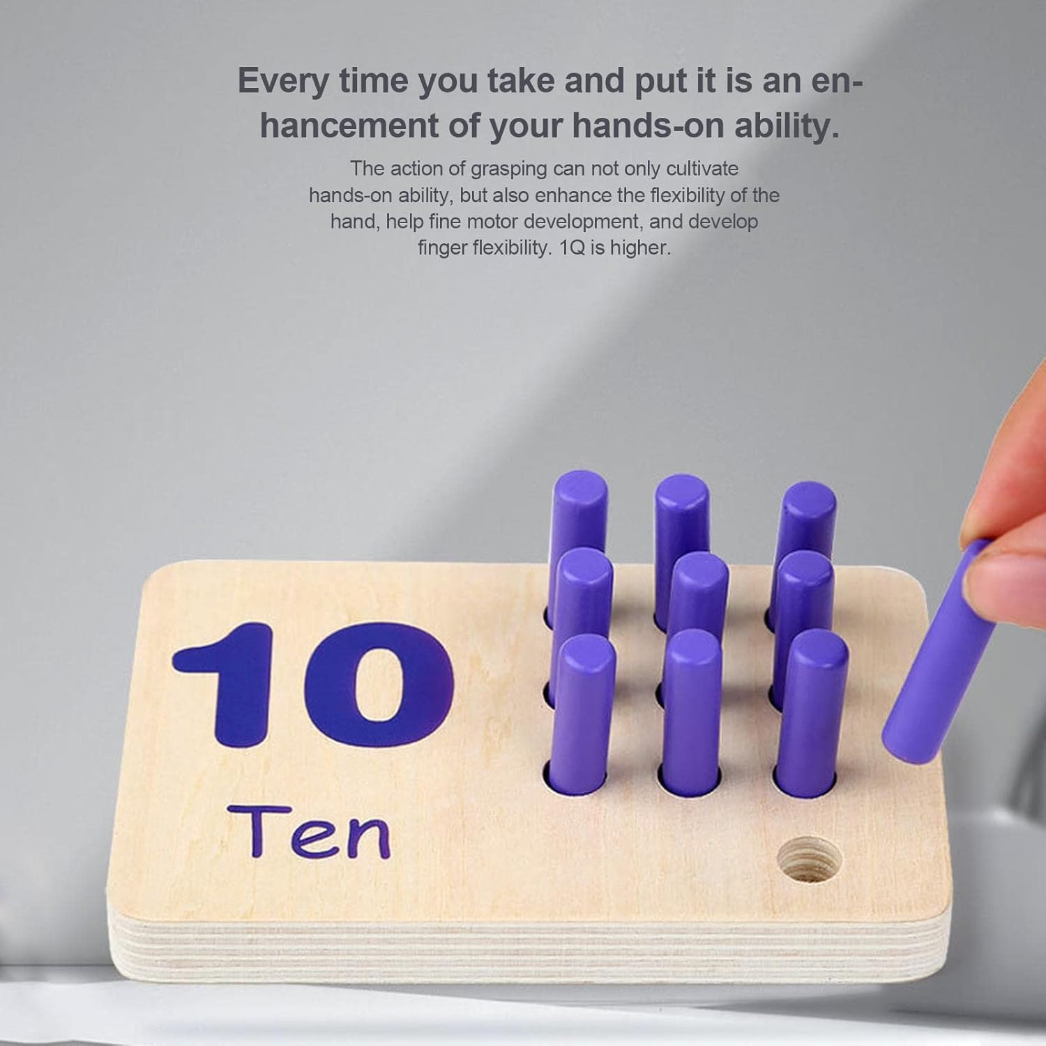 Jeu de comptage en bois Montessori Fidtoy Peg Board