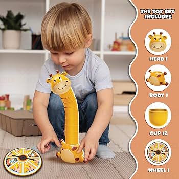 Fidtoy Giraffe Neck Stacking Animal Stack Attack Game for Kids