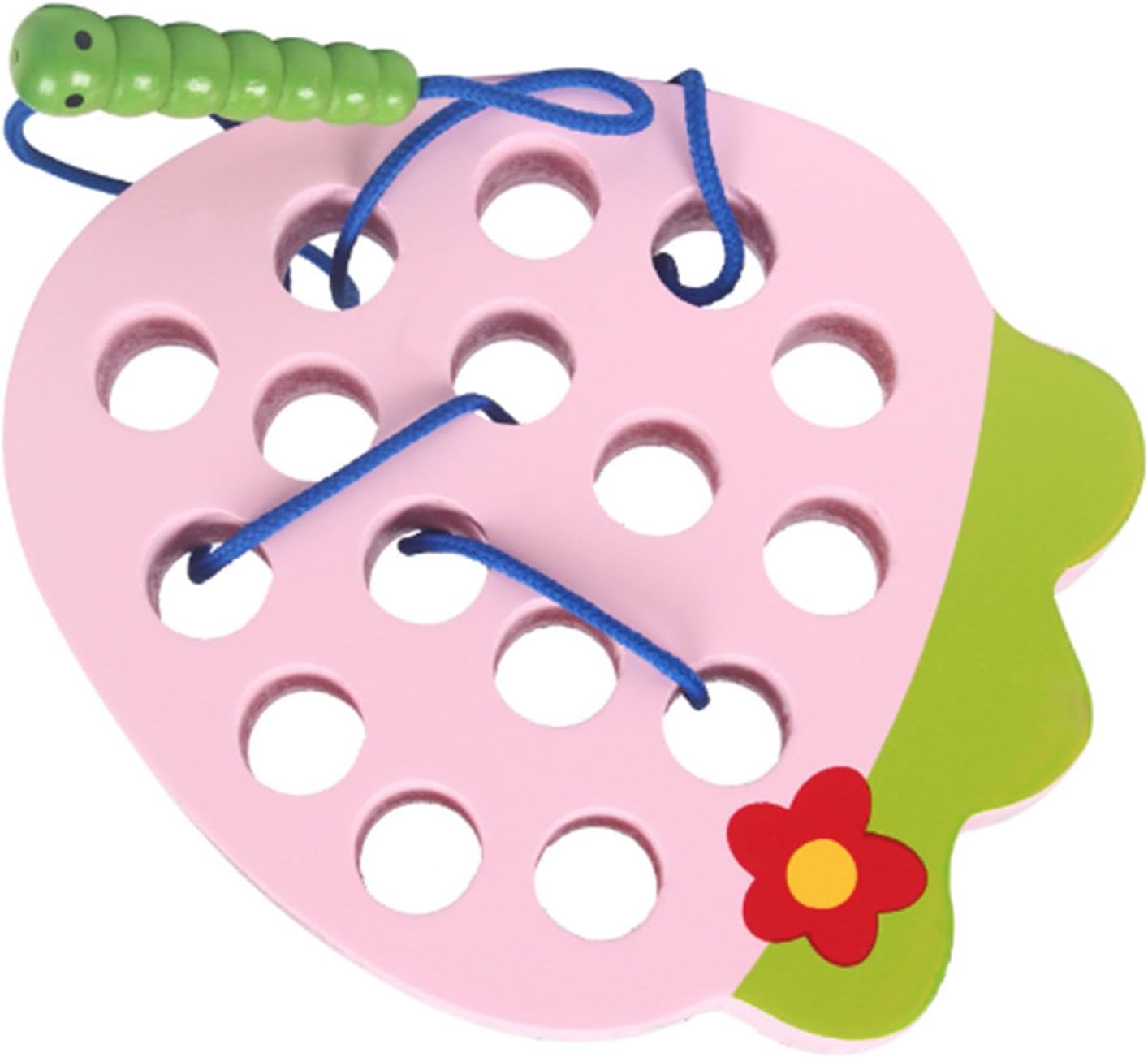 LJCM Eating Fruit, Wooden Lacing Threading Toy Promotes Exercise for 1-2 Years Old Kids (#4)