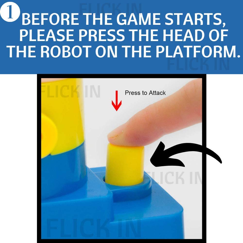 Fidtoy BattleBots Stress Relief Challenge Robot Boxing Tabletop Game for Kids Family Interactive Reaction Toy