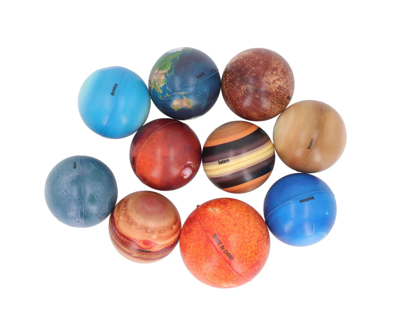 Solar System Galaxy Squishy Planets Set of 10 Balls