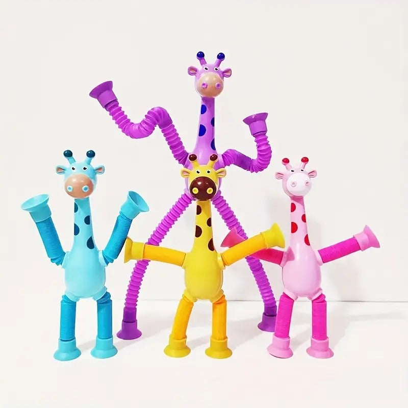 Suction Cups Sensor Toys Giraffe Pop Tubes Fidget Toy