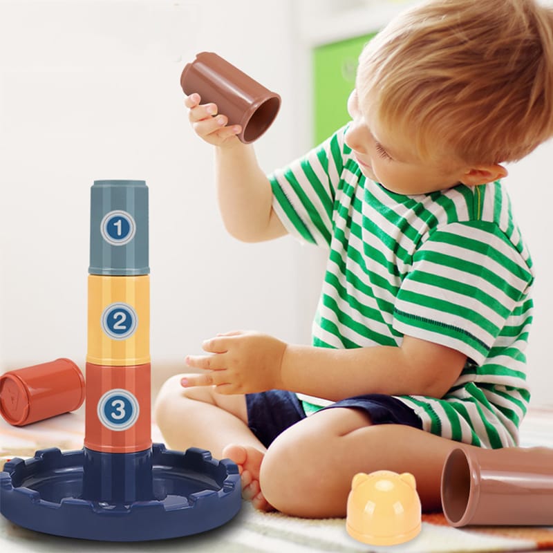 2in1 Stacking Cups and Ring Tower Play Set - 667