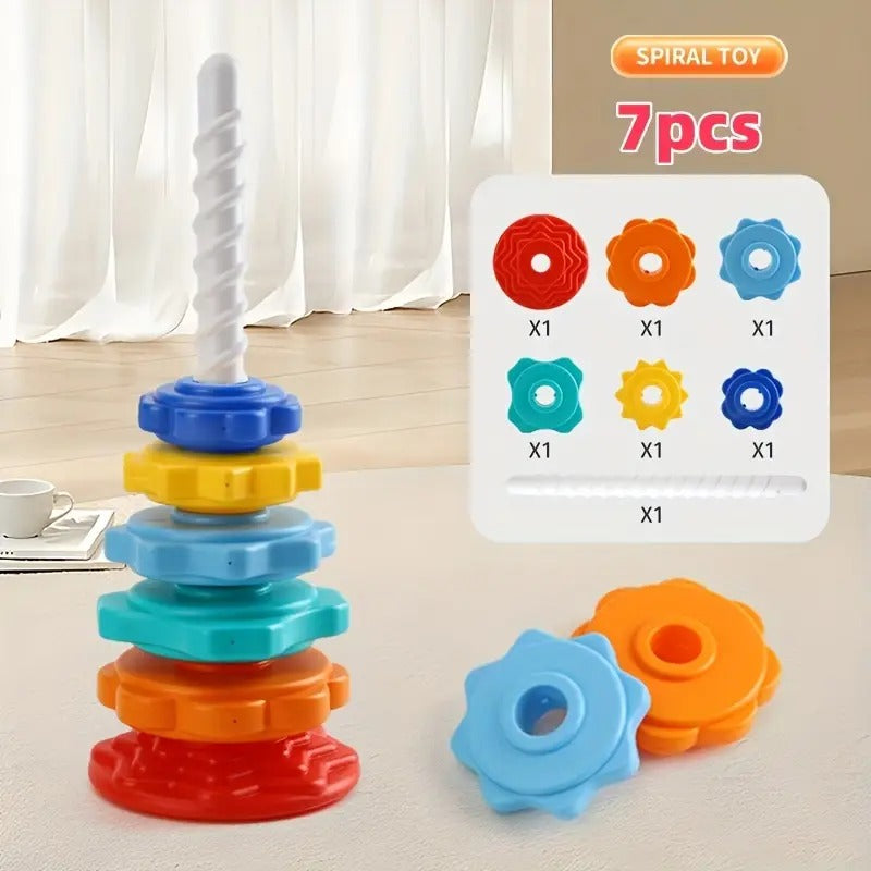 Without Box Rainbow Rotating Spin Stacking Tower - 205