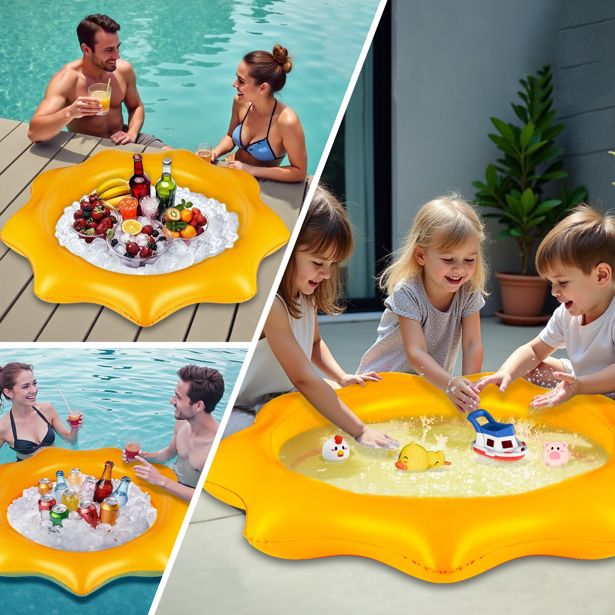 Pool Wave 2-Pack Inflatable Serving Bars Cooler