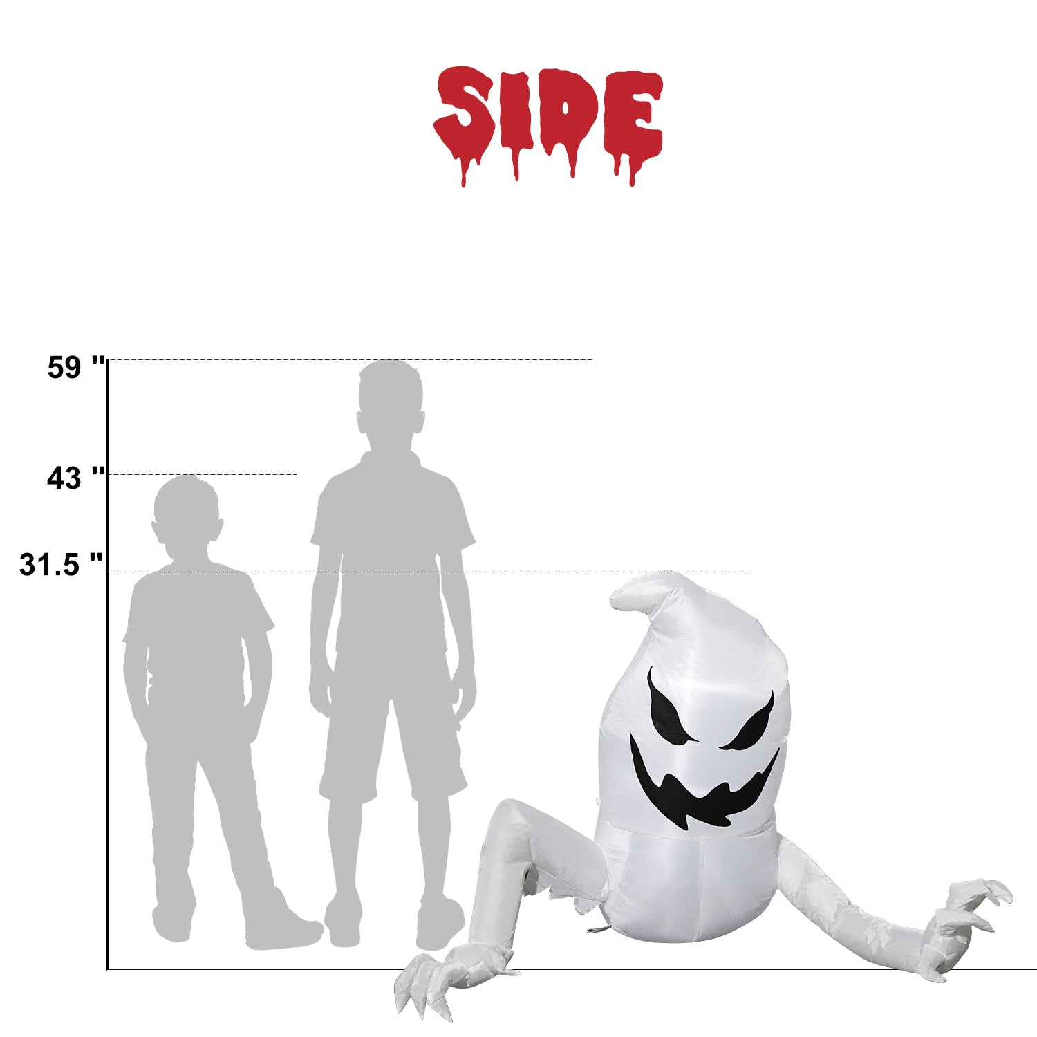3.5 FT Halloween Inflatables Decorations Ghost