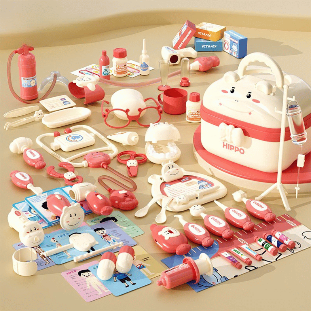Hippo Doctors Set™ - Mini Doctors in Action - Juego de Doctor de Juguete