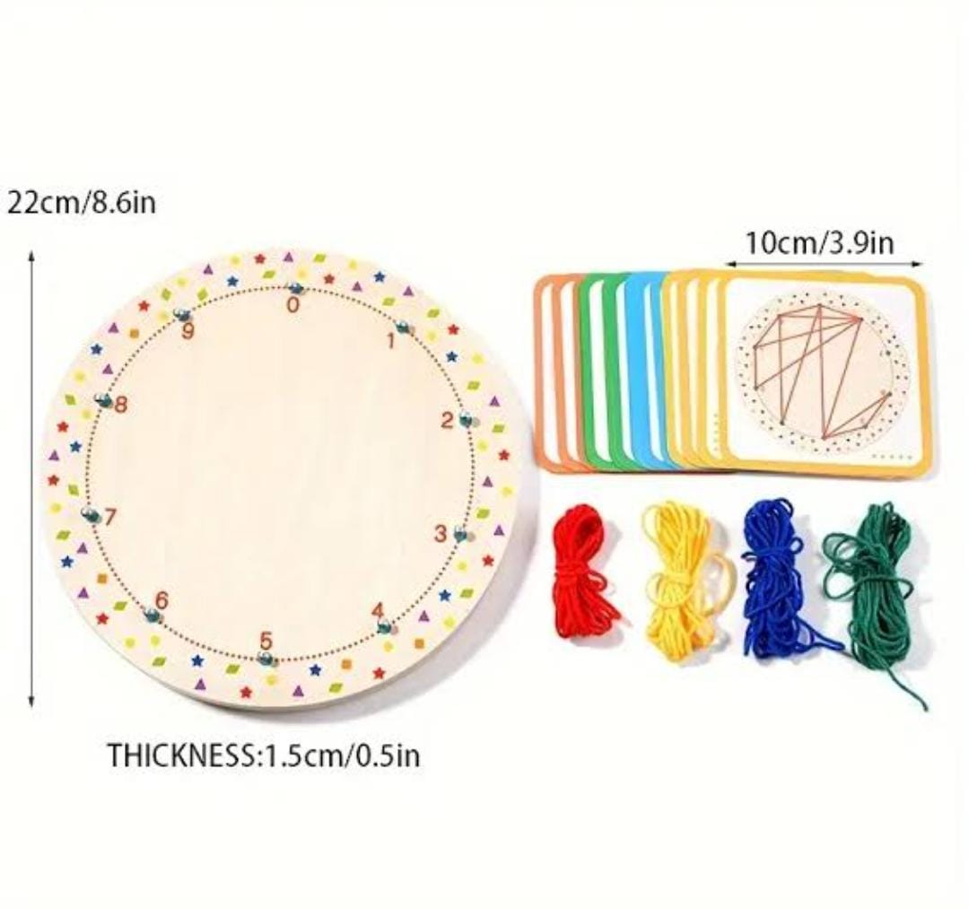 Wooden Geoboard Thread Winding Pattern Kit - 579