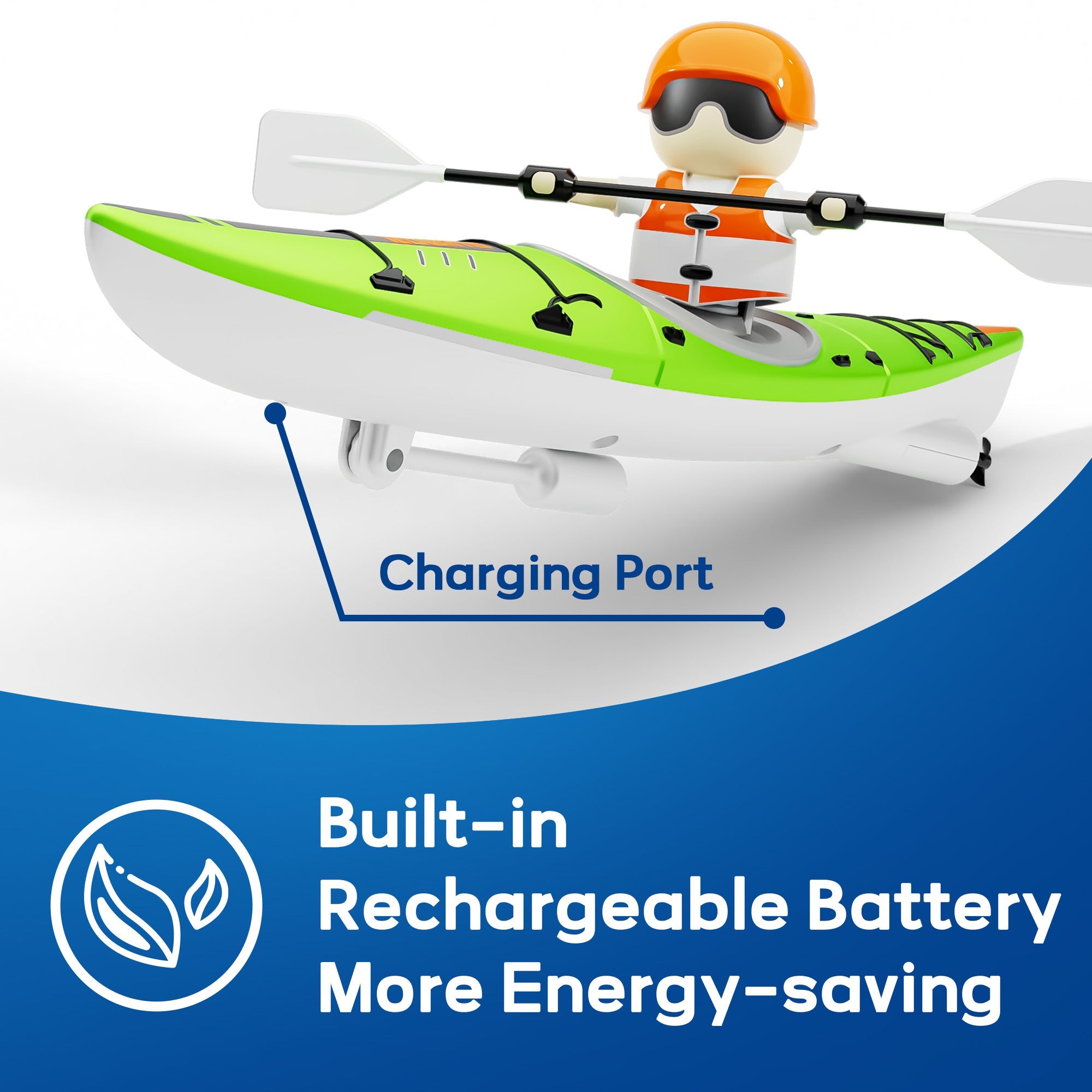 Kids Remote Control Boat Toy (Green)