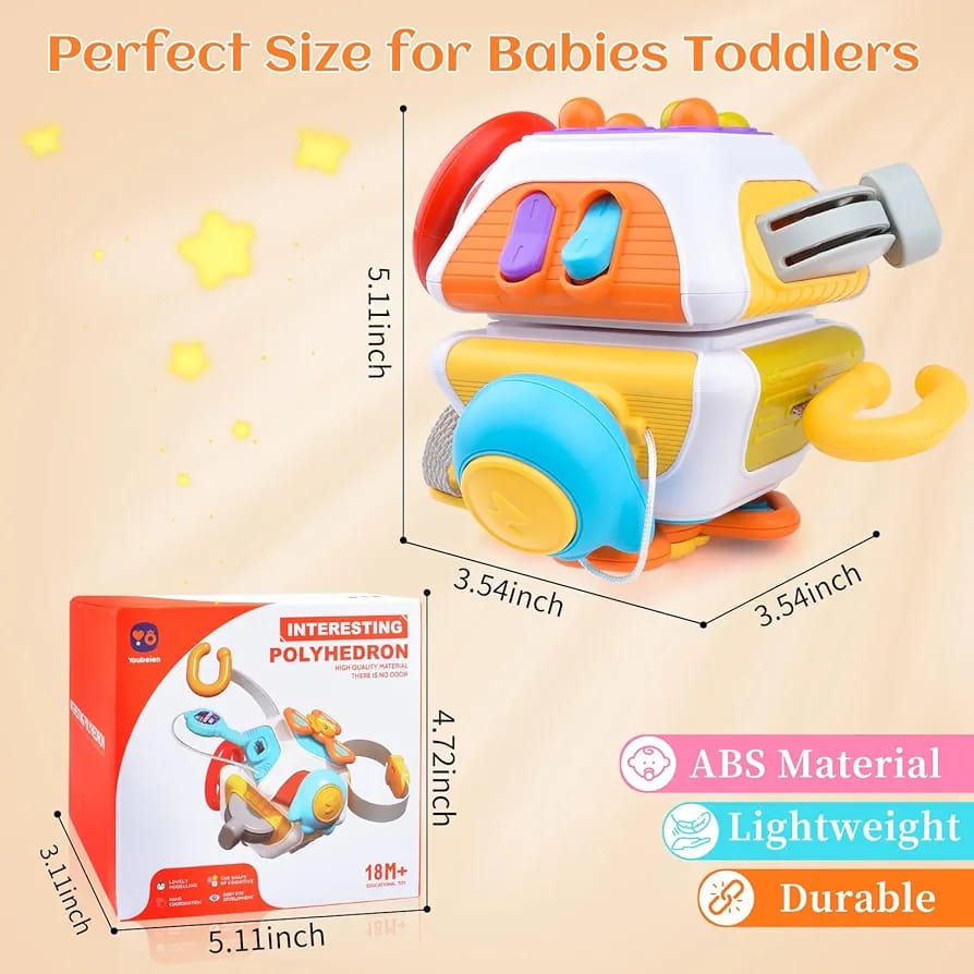 10in1 Montessori Sensory Busy Learning Cube - 180