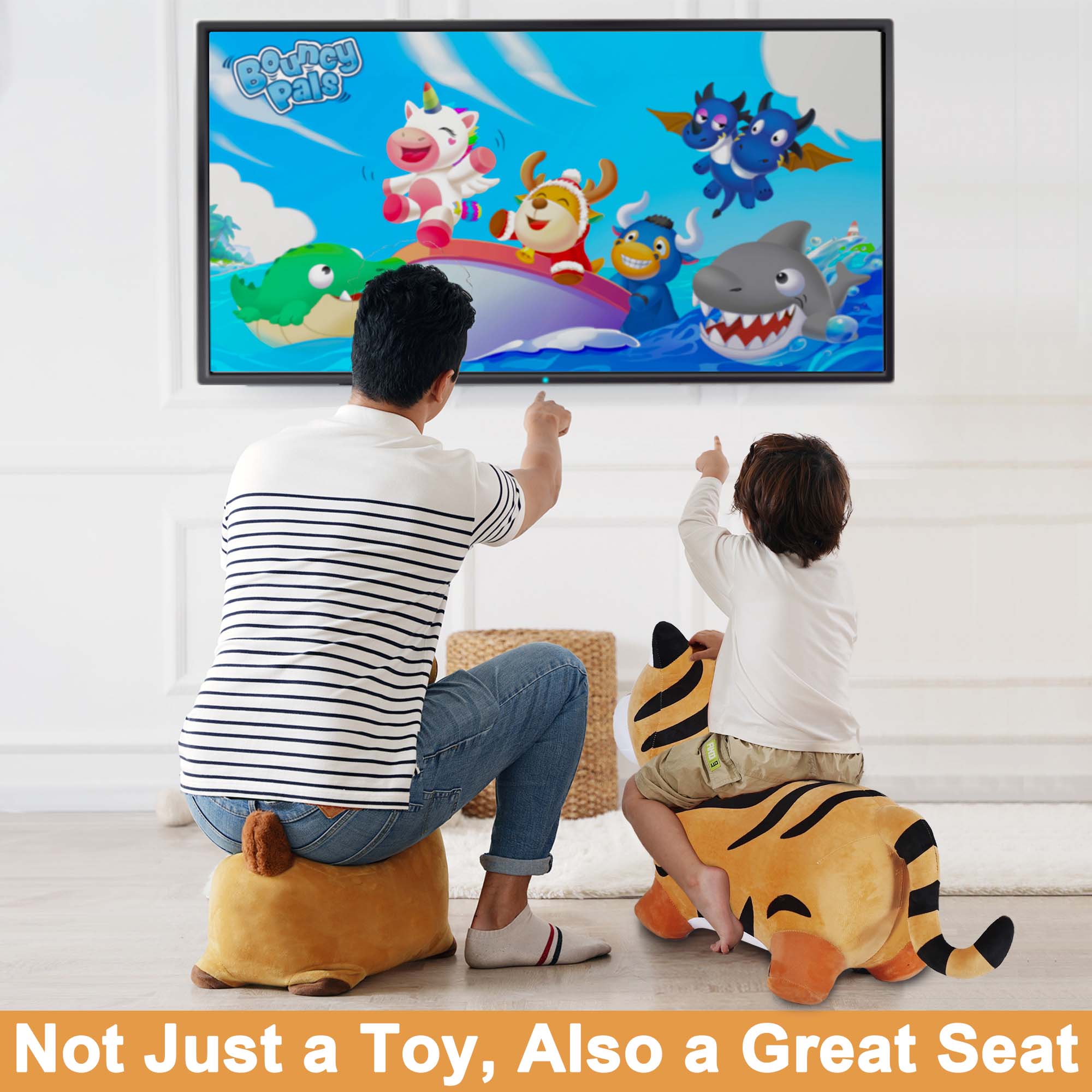 Tiger Bouncy Pals Horse Plush Hopping Animal Toys