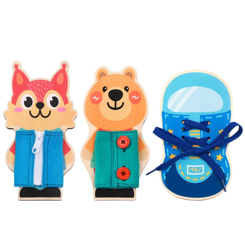 Montessori Learn To Dress Independently Skill Boards Set of 3