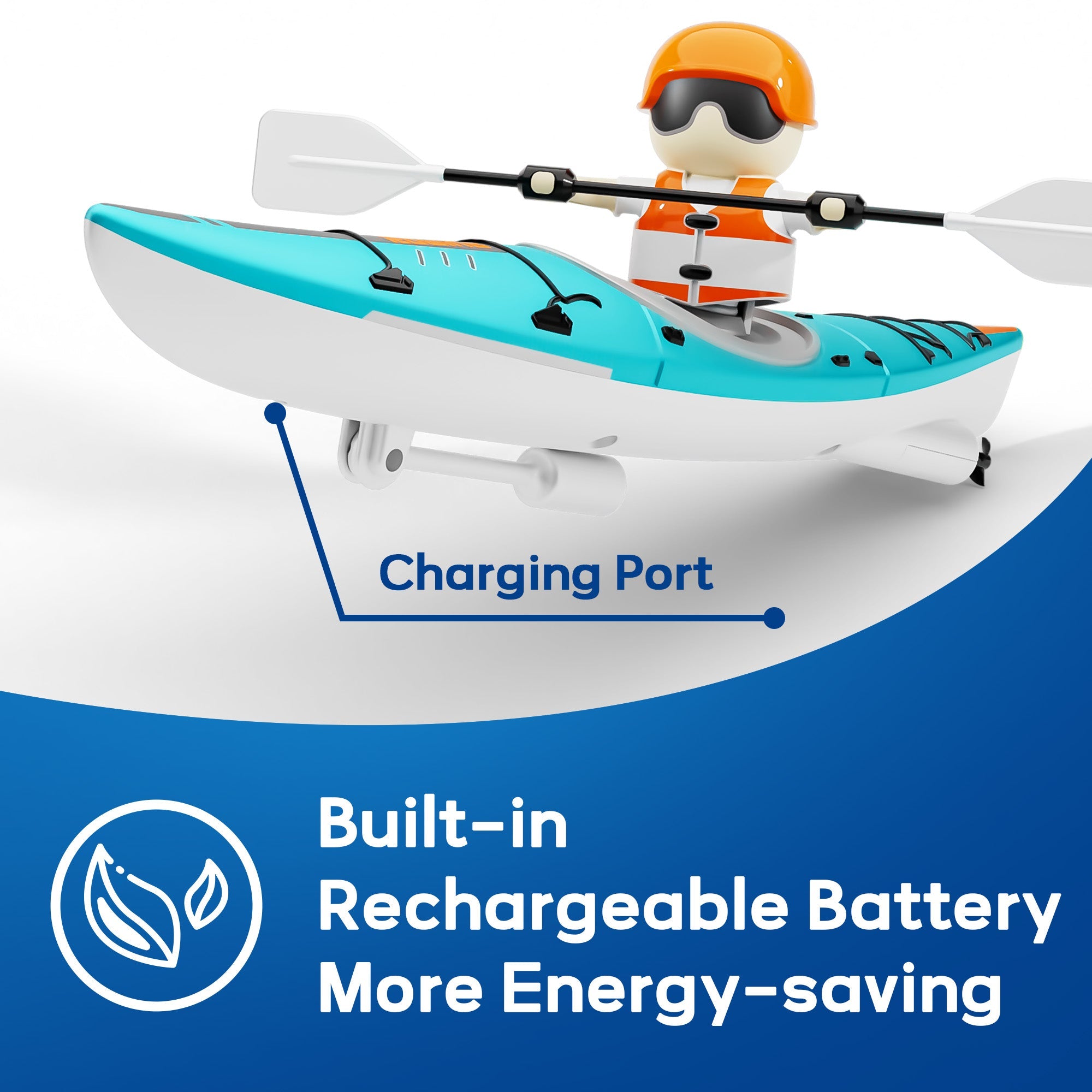 Kids Remote Control Boat Toy (Blue)