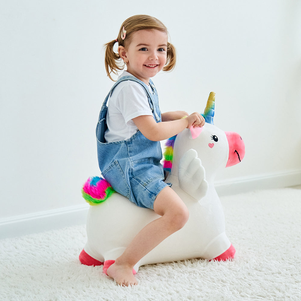 Unicorn Bouncy Pals Horse Plush Hopping Animal Toys