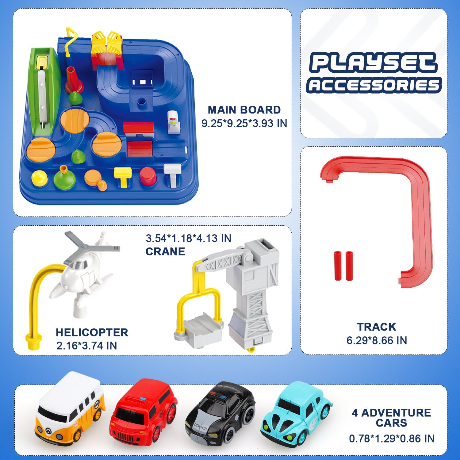 Car Adventure Toys Race Track for Toddlers