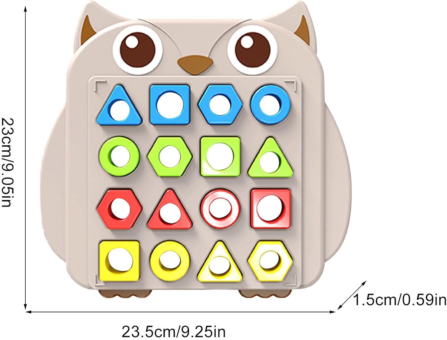 Défi Hibou Amusant : Associer les Formes aux Cartes de Modèles à Deux Joueurs - 104