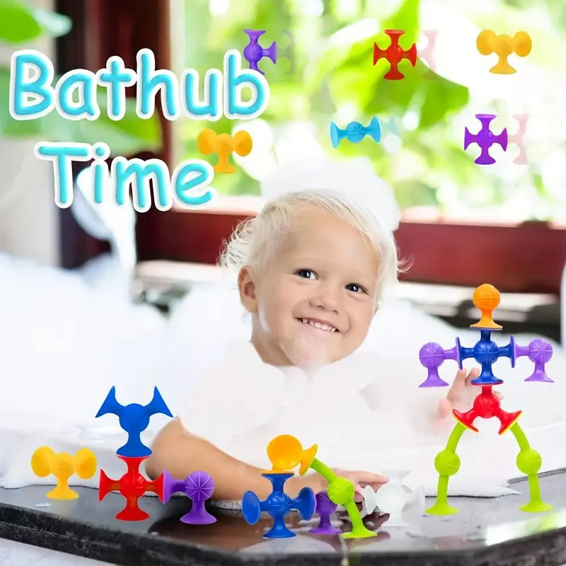 Suction Silicone Cup Sensory Connector Jar 48 pieces