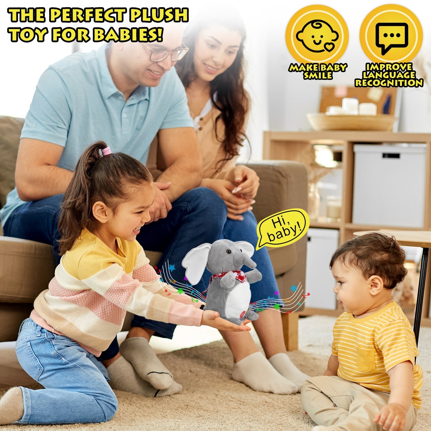 Plush Elephant Baby Musical Toys