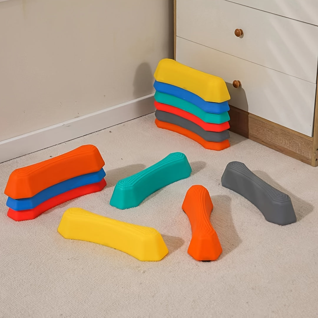 Fidtoy Juego de Equilibrio de Piedras de Río Coloridas para Habilidades Motrices Finas y Coordinación en Niños Pequeños