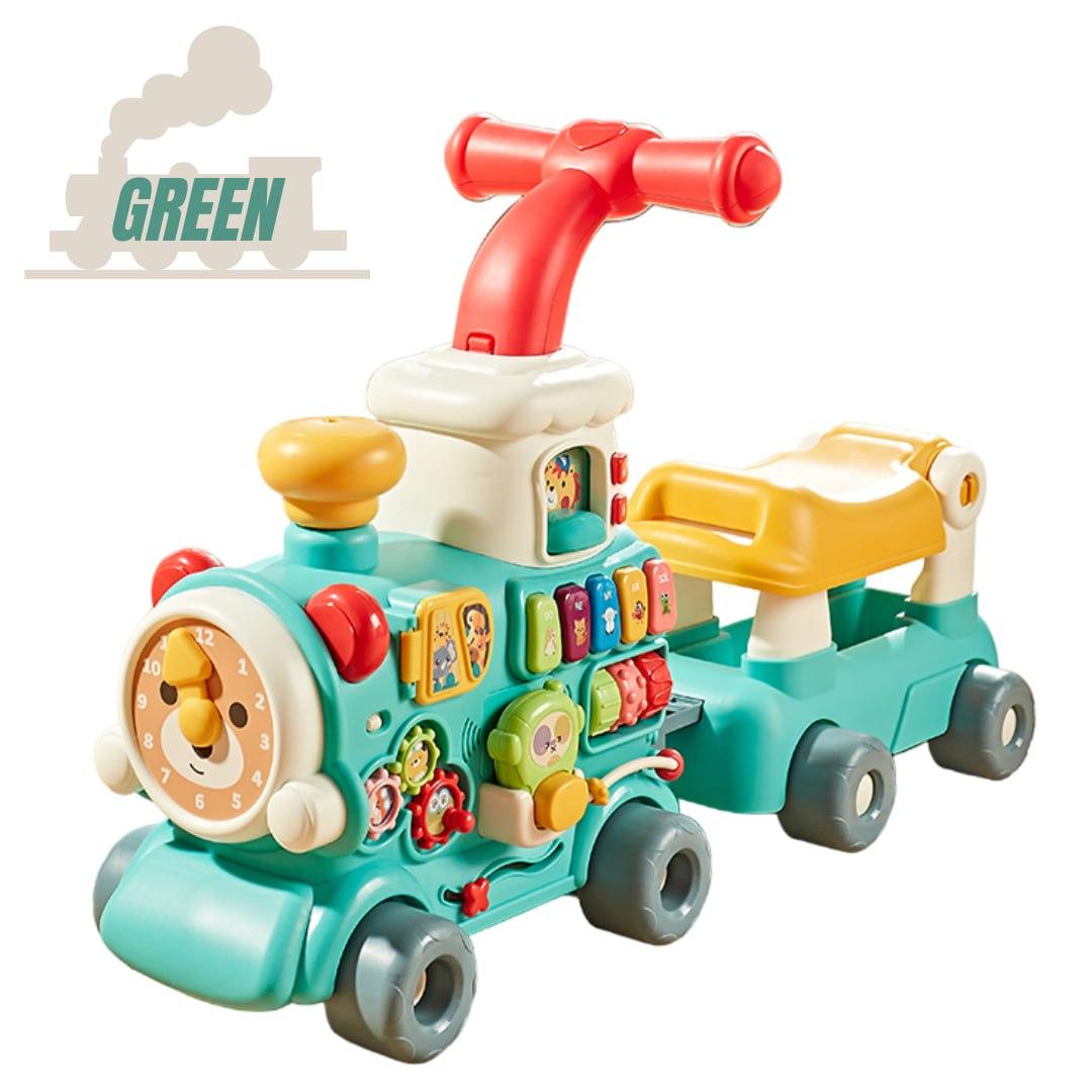 BIBI-INN Walker Train Ages 24 Months+ Musical Multifunctional Ride-On Gift For Kids by WISHLAND