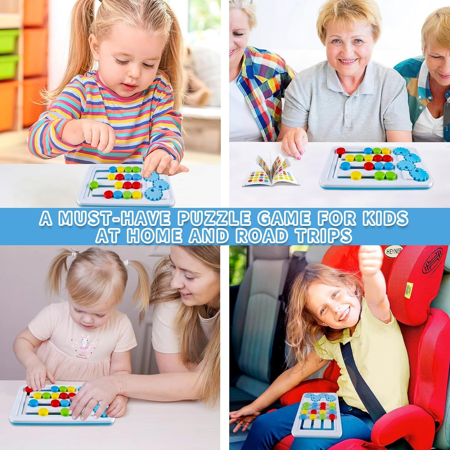 2in1 Four Color Matching Gear Pattern Logic Game - 006