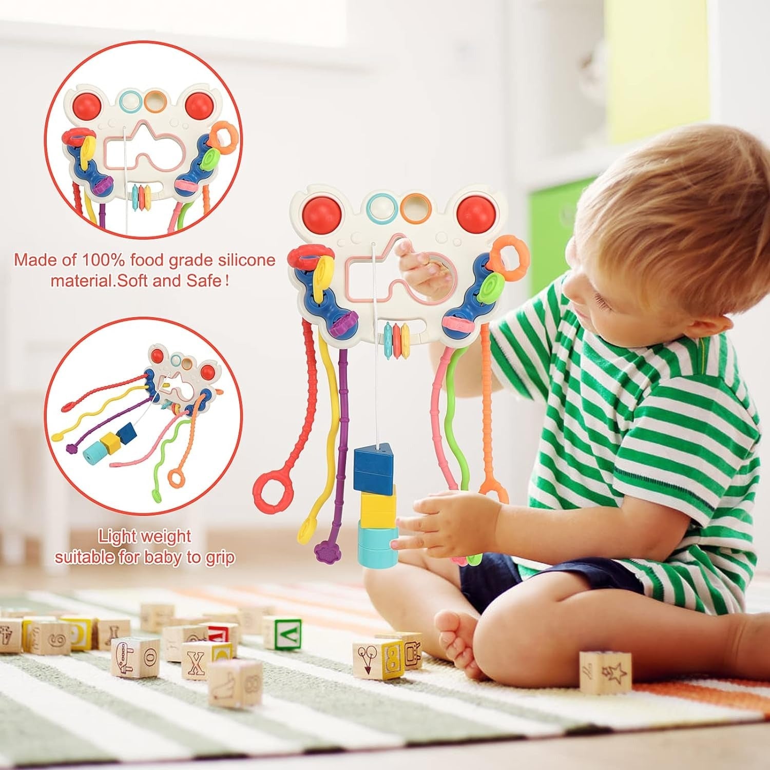 5 in 1 Pull String Motor Skills and Sensory Activity Toy - 861